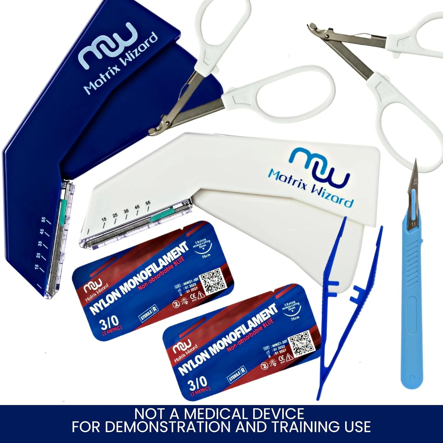 Matrix Wizard Sutures Thread with Needle, Disposable Stapler, Training Tools Plu