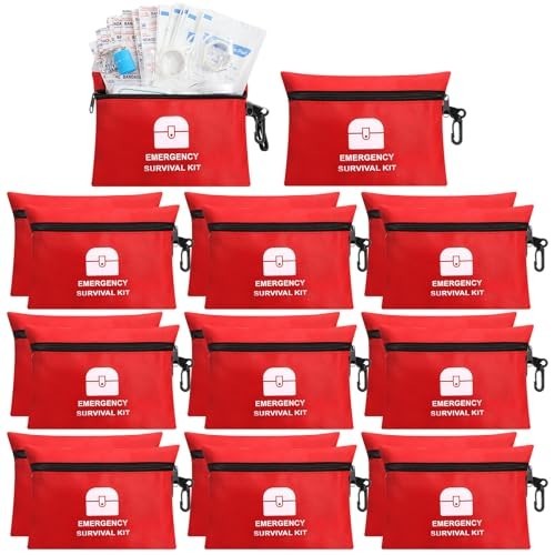20 Mini First Aid Kits Bulk – Travel Size Emergency Supplies for Hiking, Sports,