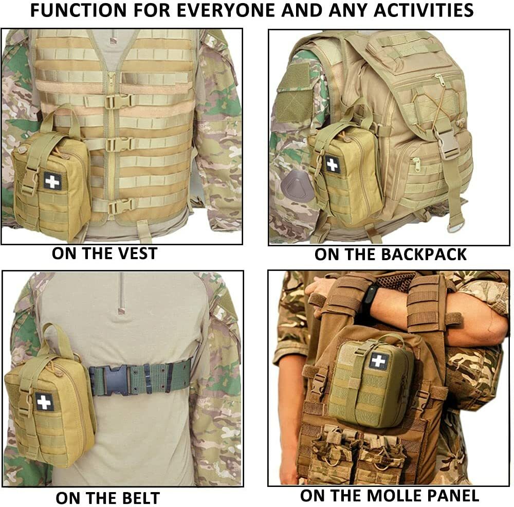 Tactical Rip-Away IFAK Medical Pouch Military Molle EMT First Aid Utility Pouch