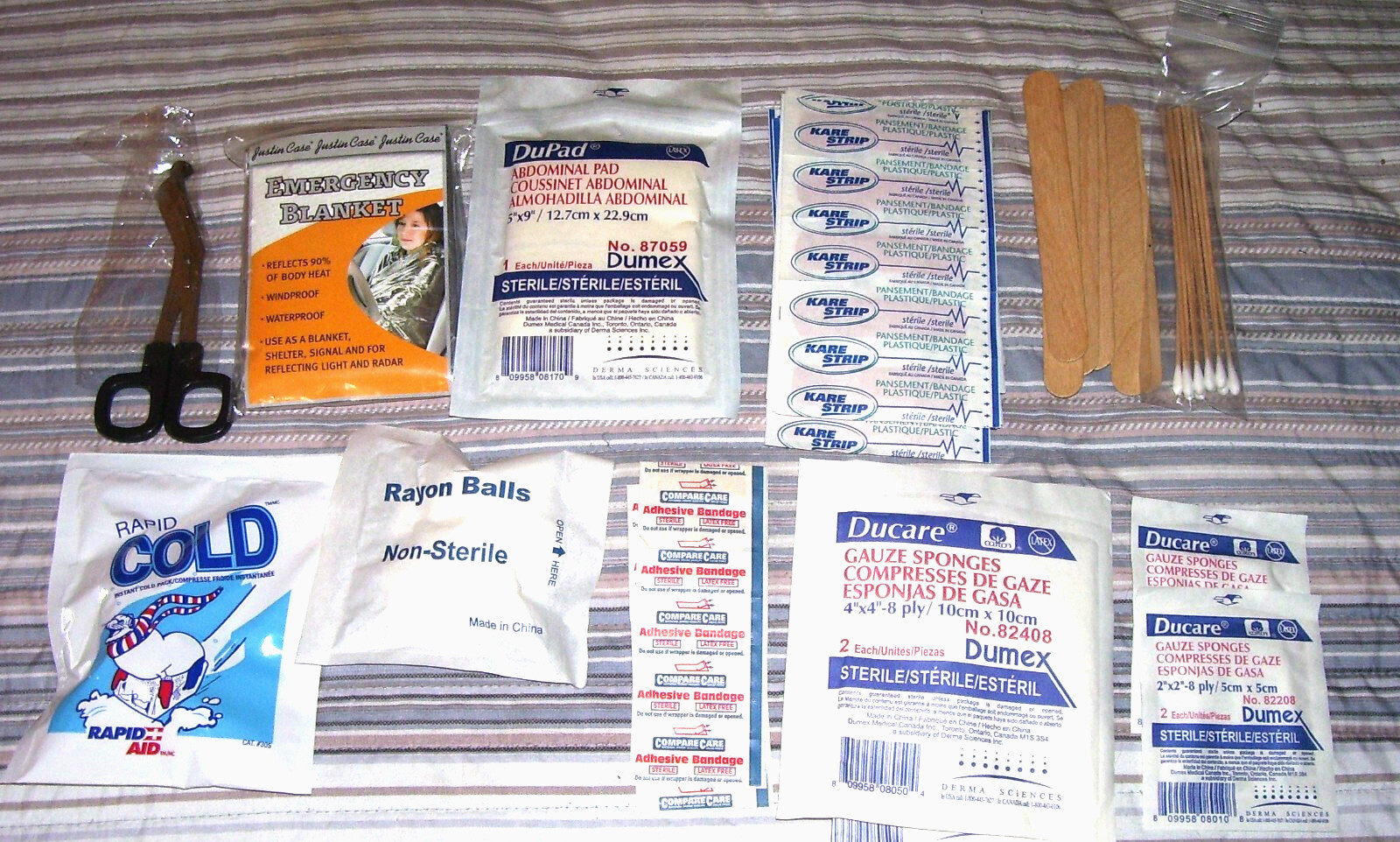 FIRST AID KIT FOR USE AT HOME; WORK; SCHOO; AUTOMOBILE / HARD ZIPPERED CASE