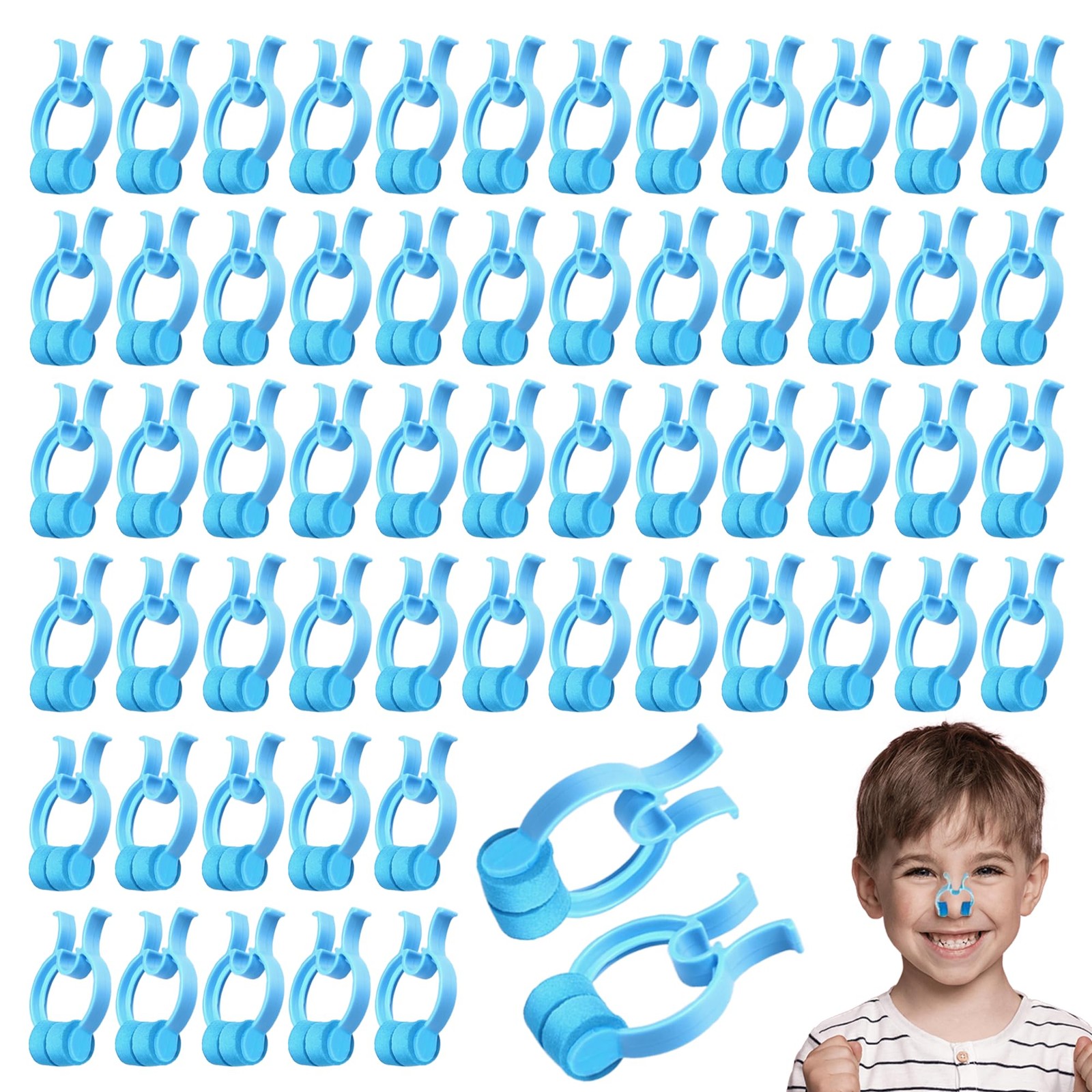 60 Pcs Plastic Foam Nose Stop Clips Nose Nasal Stopper Clips for Accidental o…