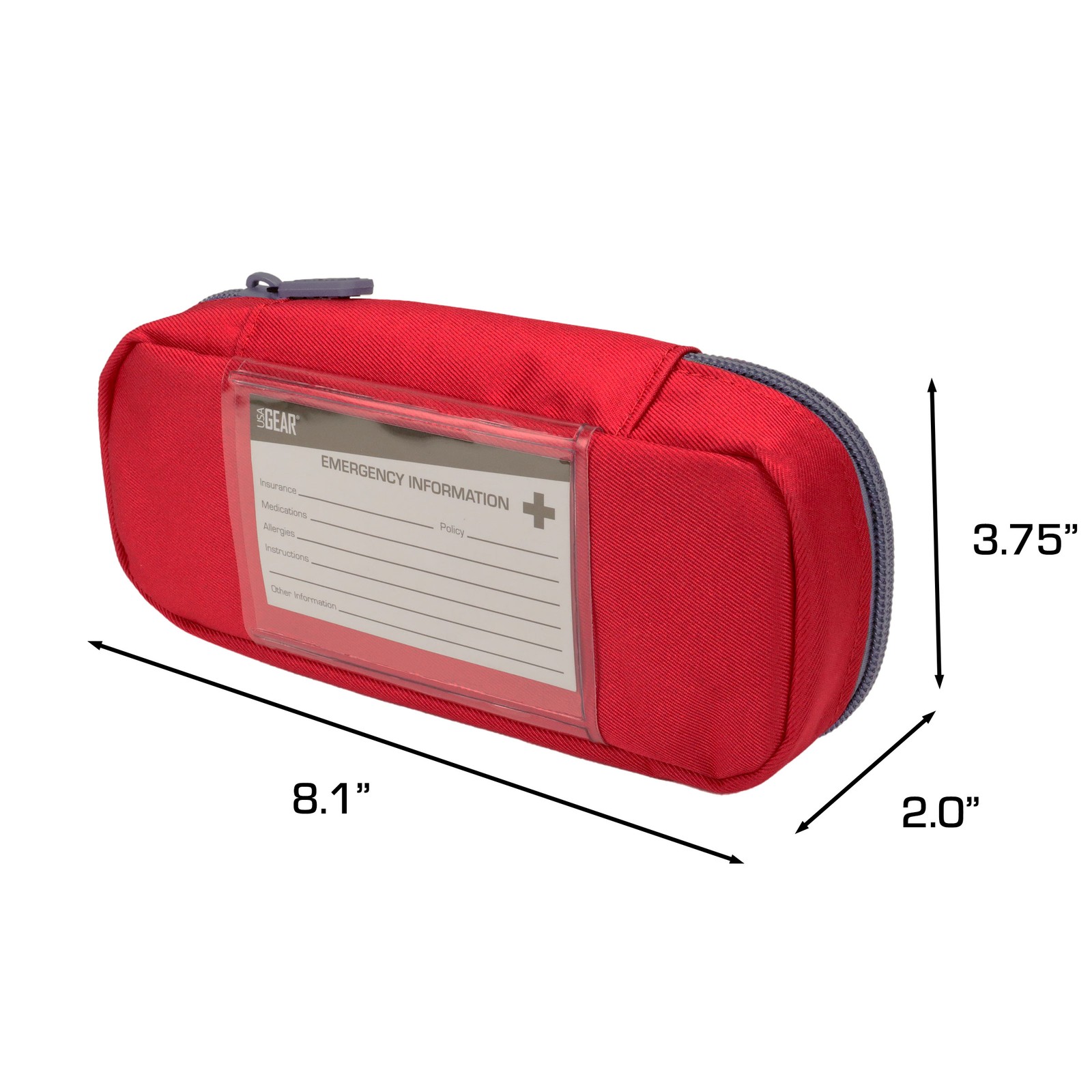 USA GEAR Medical Case for Insulin, Epipen, Asthma Inhaler & More (Red)