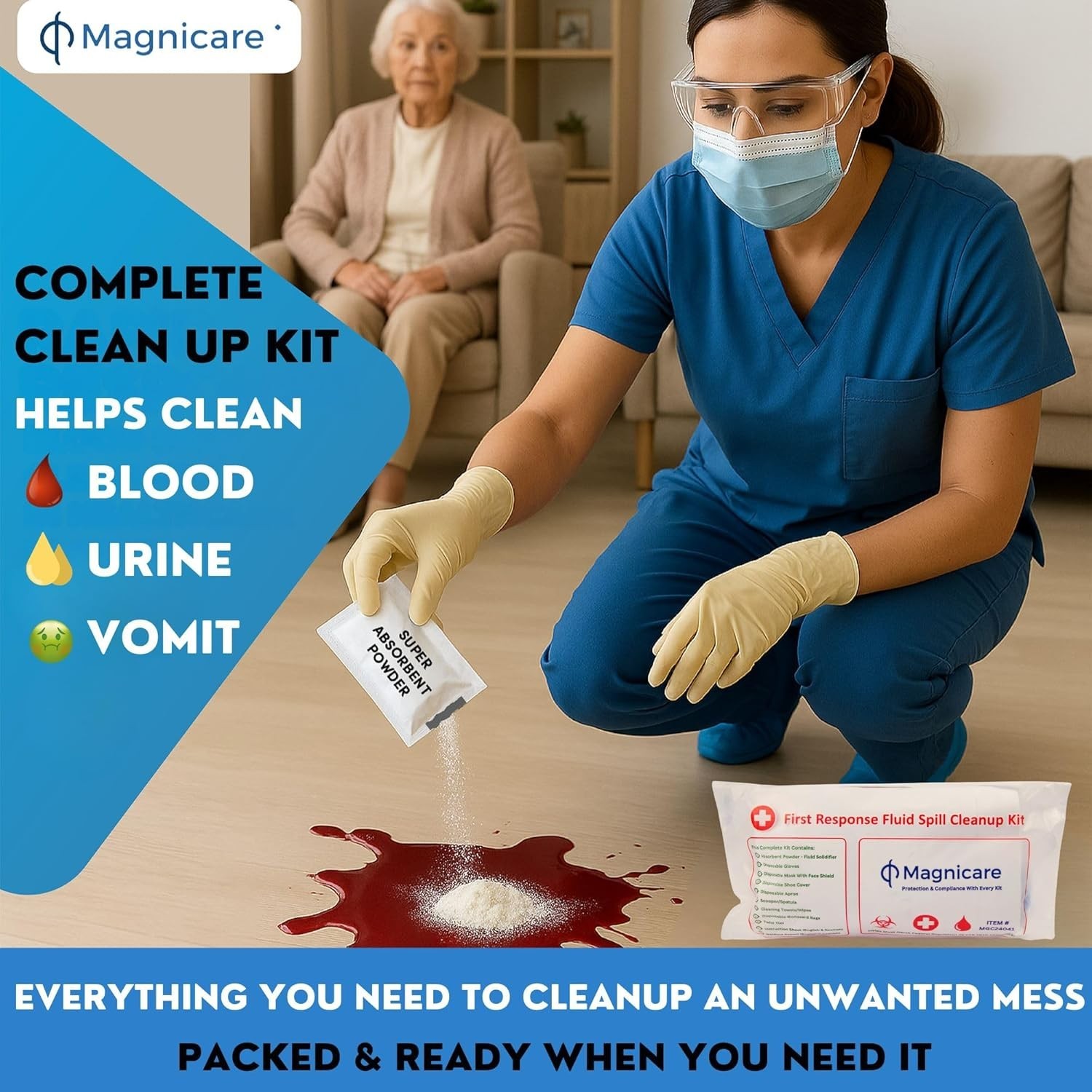 First Response Spill Kit – Be OSHA Compliant | Bloodborne Pathogen & Vomit Cl…