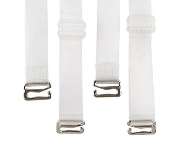 Replacement Bra Straps – Low-Stretch Clear Adjustable Bra Straps Clear/Wide