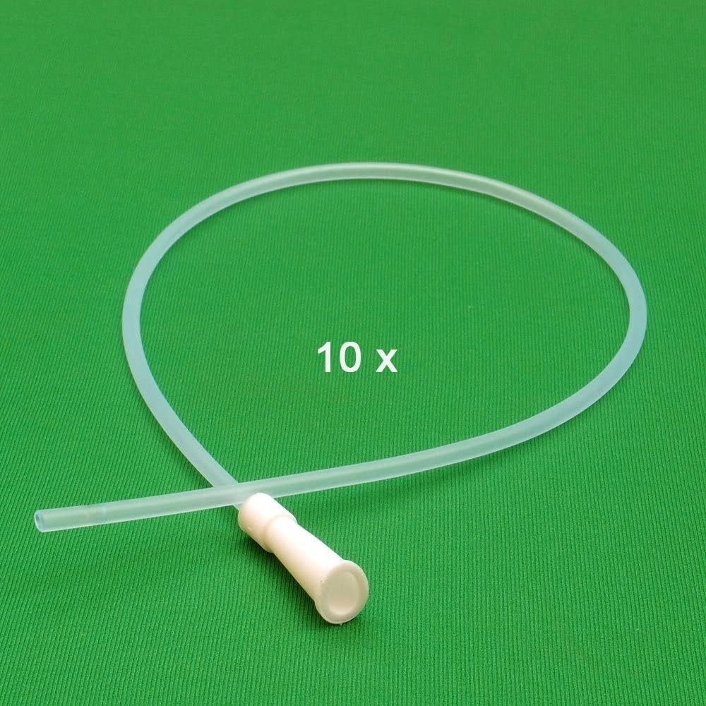 HealthAndYoga™ Long PVC Colon Tips Saver Pack (Set of 10) 16 Fr, Transparent