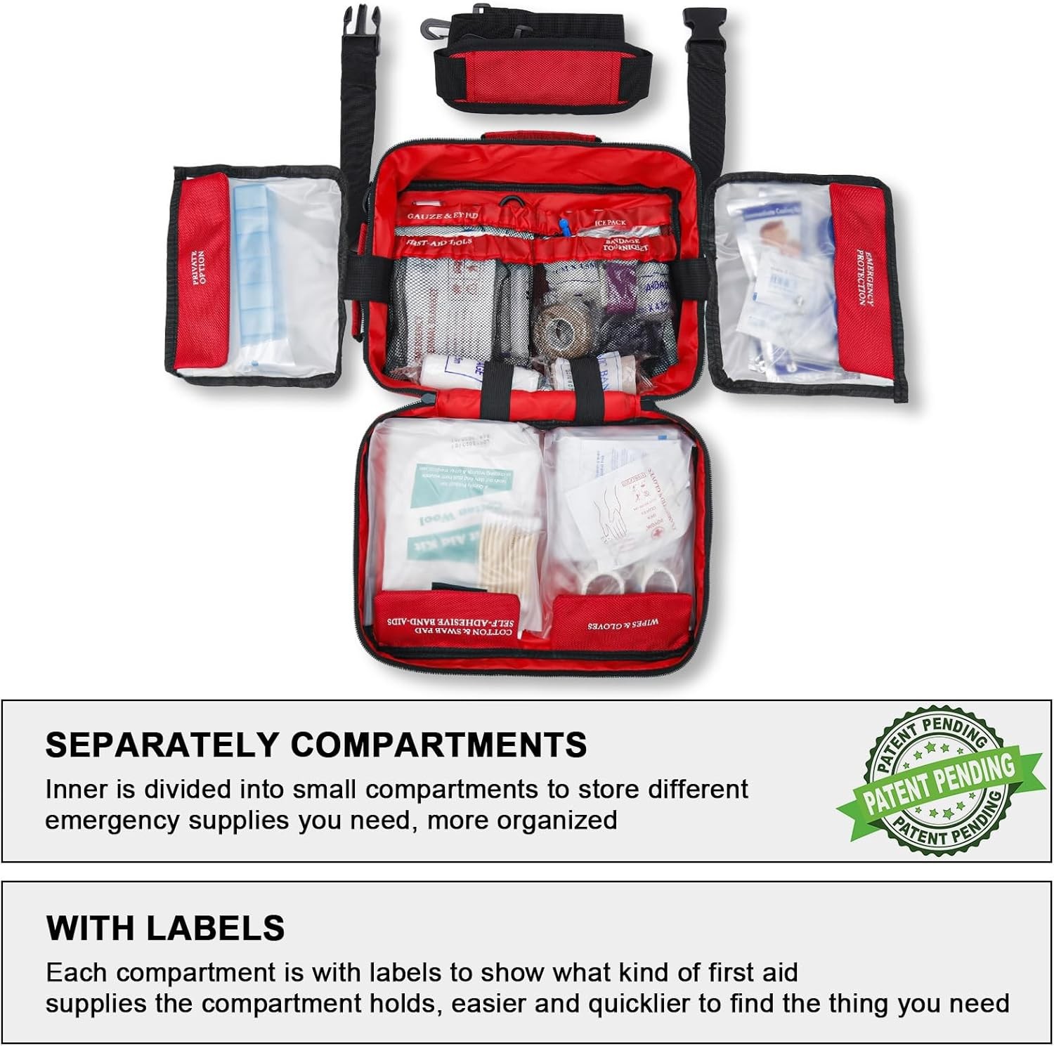 Premium 420 Piece Large First Aid Kit for Home, Car, Travel, Camping, Truck, Hik