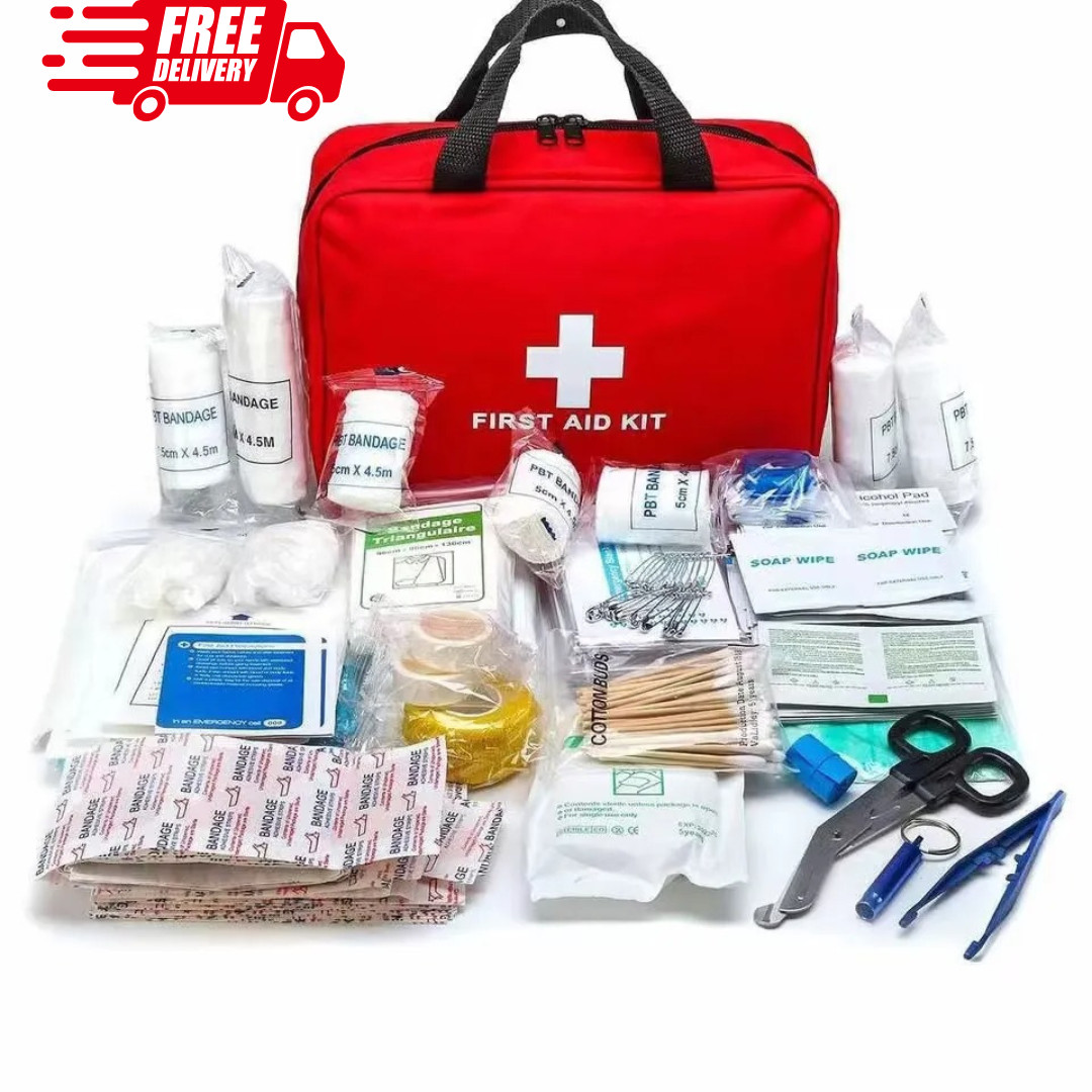 184PCS First Aid Kit Emergency Medical Survival Bag Car Travel Camping Hiking