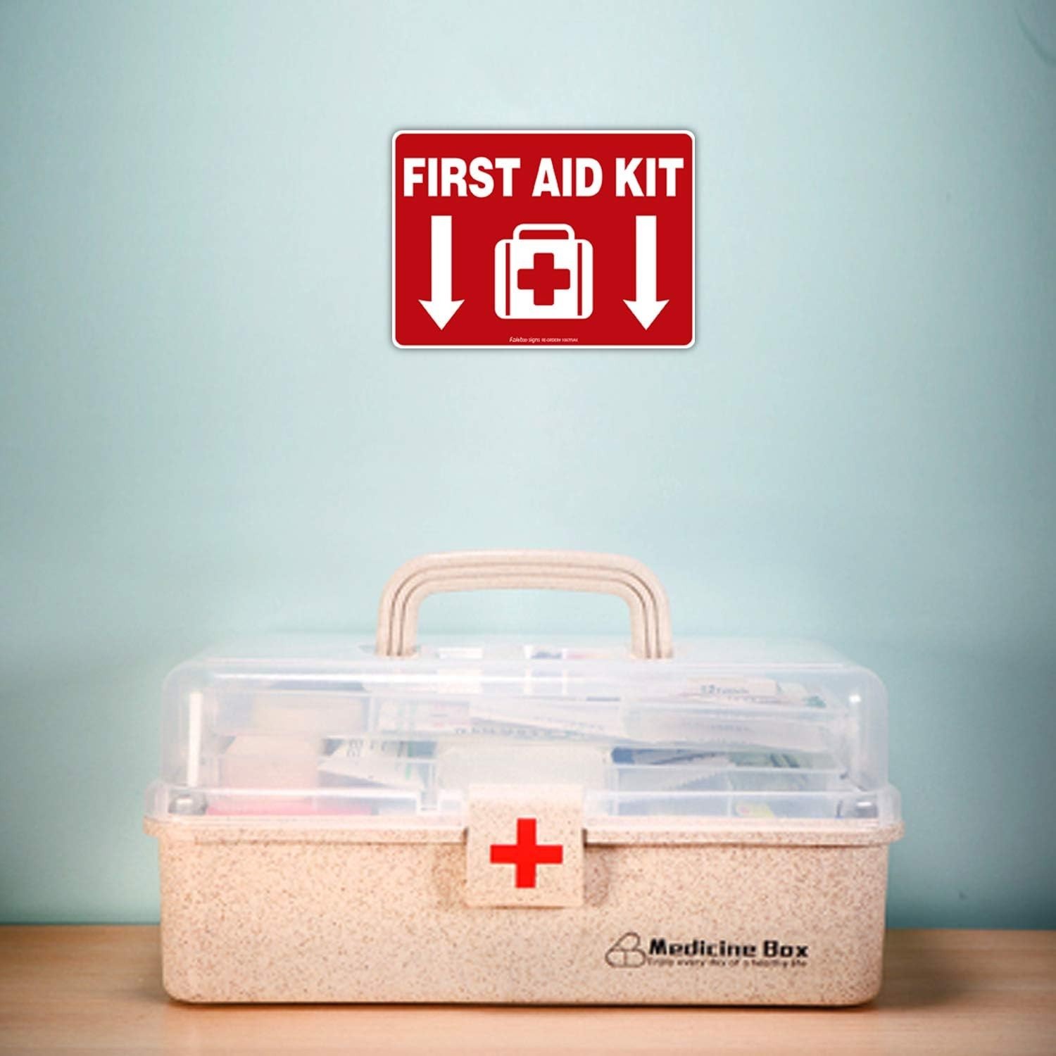 Durable Waterproof First Aid Kit Decals – 10×7 Inches, Easy to Install, 2 Pack