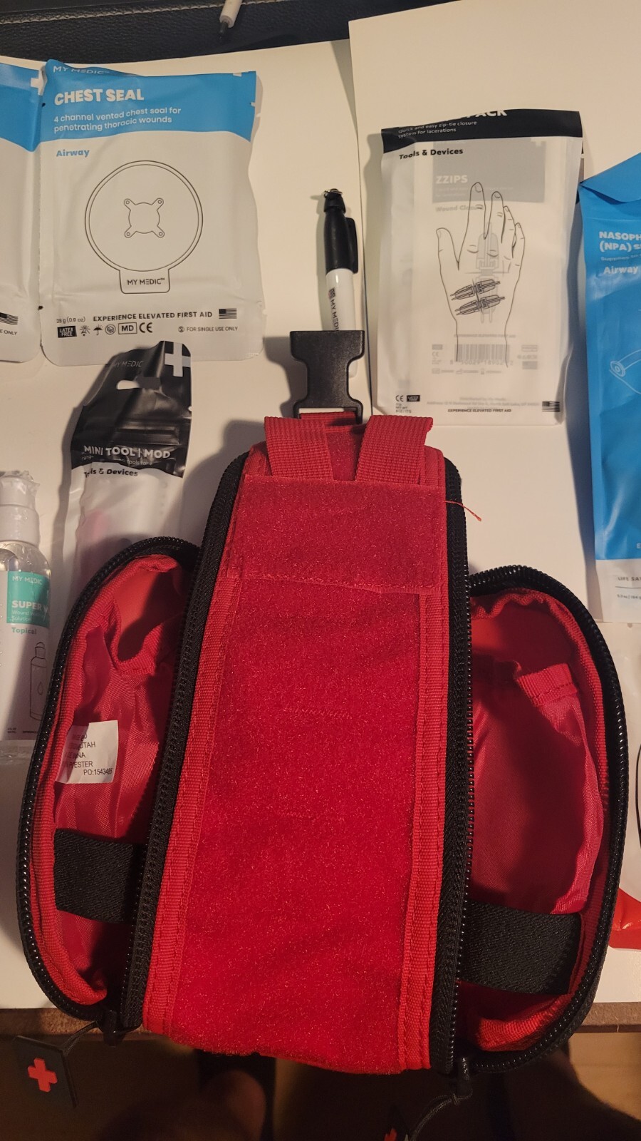 My Medic – TFAK Trauma First Aid Kit – Essential Life Saving Items, Red