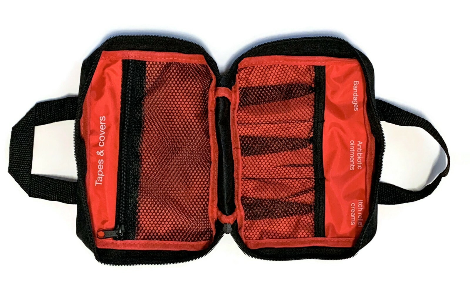 Red and Black First Aid Bags – Build Your Own Personal First Aid Kit, Pack of 3