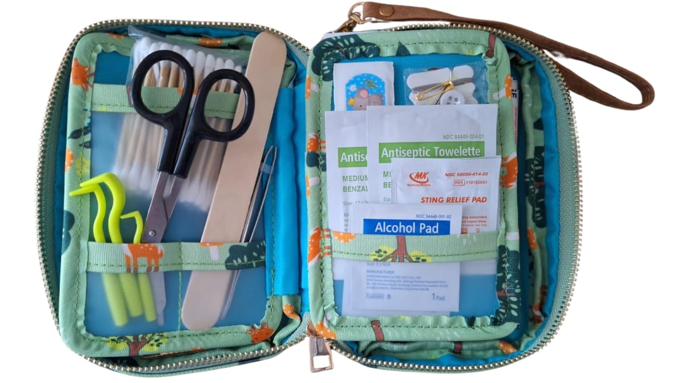 Travel First Aid Kit for Kids and Adults – 142 Pc. Includes Reusable Bag, Whi…