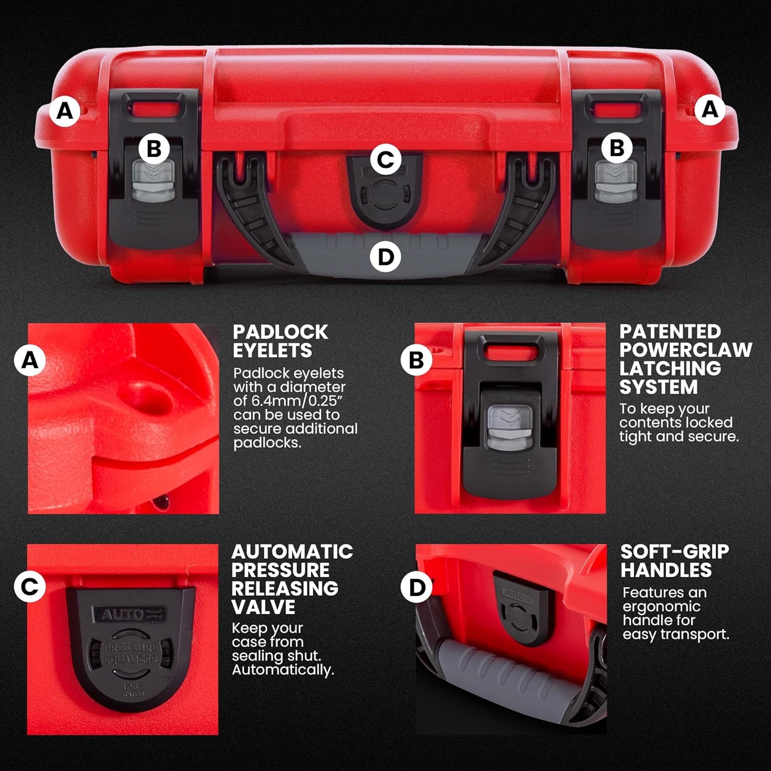 NANUK 910 Waterproof First Aid Box Empty – Durable, Medical First Aid Organizer