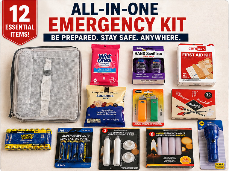 Power Outage Emergency Kit – Storm Survival Pack – Home & Car Bag Ready