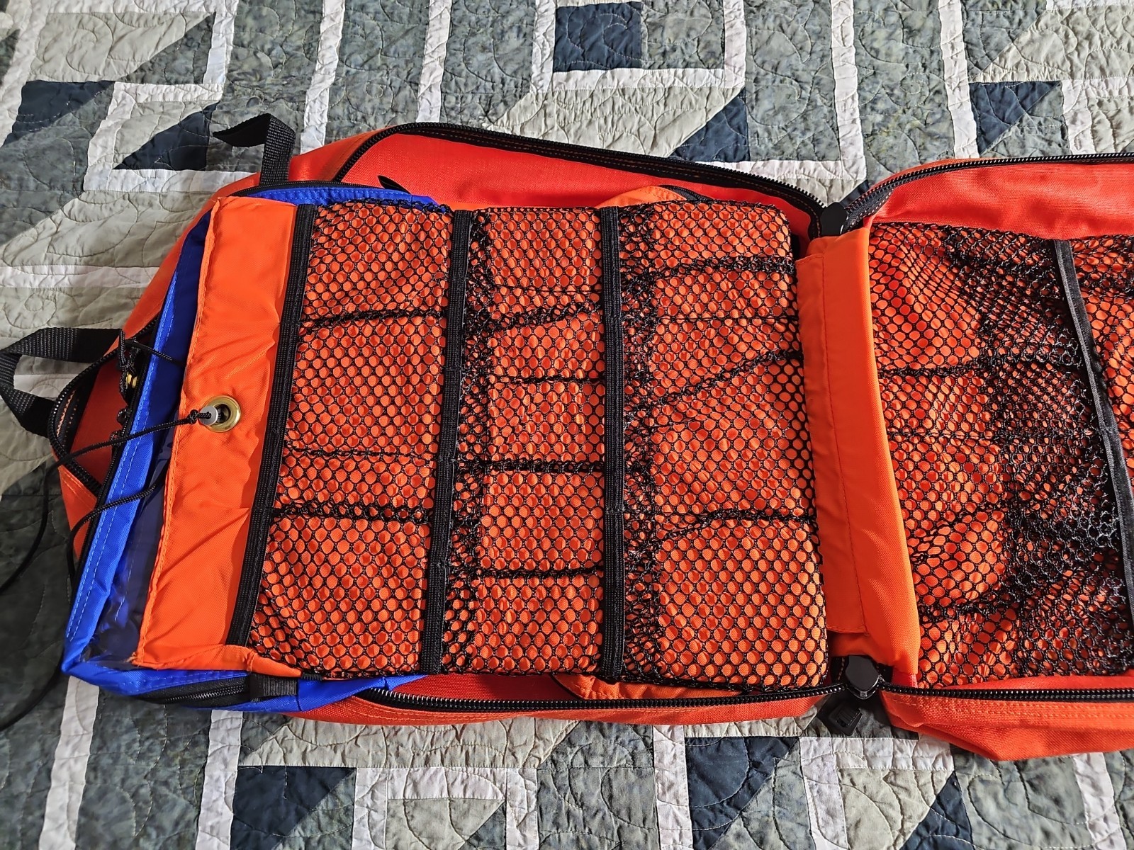 Trauma Backpack Bag, Orange, Empty Medical Bag Empty First Responder EMT W3