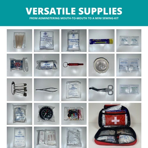 First Aid Kit 150+ Pieces | Home Auto Work Travel Sports