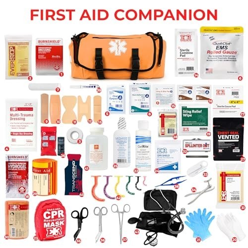 Tactical EMT Trauma Bag – Complete First Responder Medical Kit with Tourniquet,