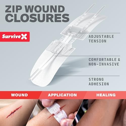 Zip Stitch Wound Closure Strips – Repair Wounds Without Stitches – Kit