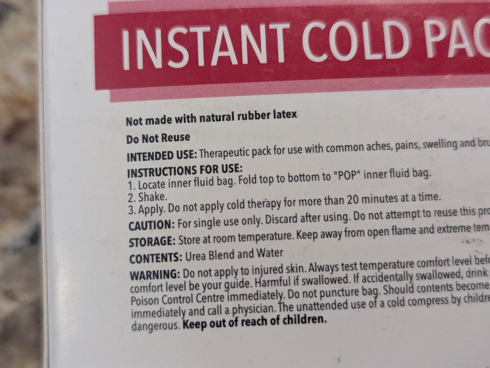 Xpect First Aid Cold Pack Direct to Skin 4.75" x 6" exp: 12/2027