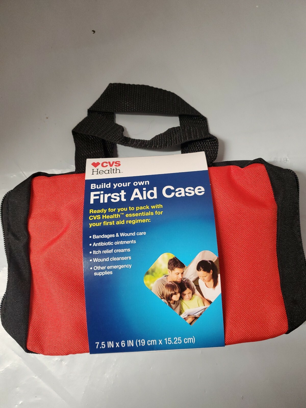 First Aid Case Fill Your Own From CVS Pharmacy Zippered Bag With Pocket