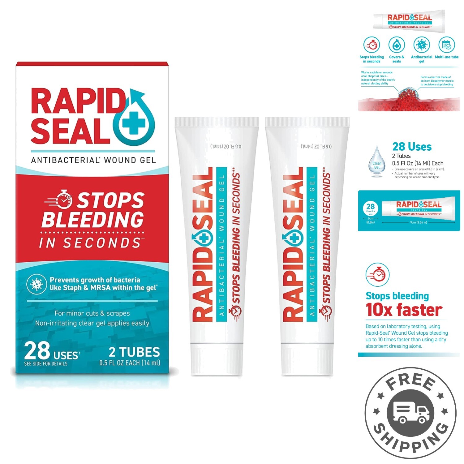 2 Sterile Tubes of Wound Gel – Effective First Aid for Minor Injuries