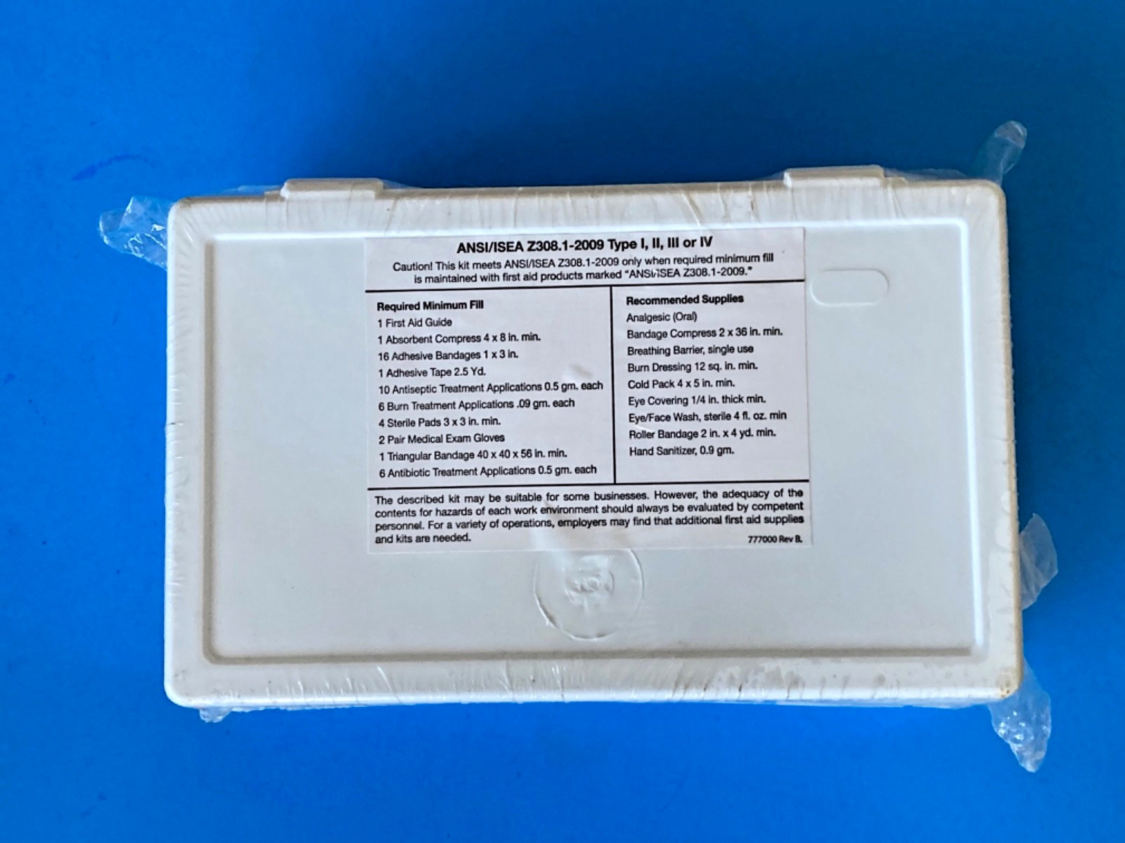 NEW NORTH FIRST AID KIT SEALED UNITIZED EXP. 8/20 (UP TO 10 PEOPLE) GASKET WALL