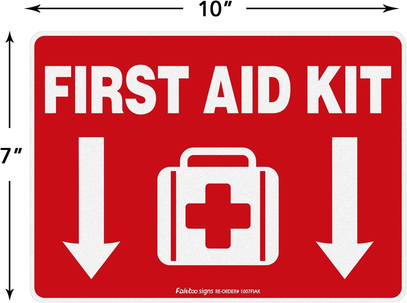 Durable Waterproof First Aid Kit Decals – 10×7 Inches, Easy to Install, 2 Pack