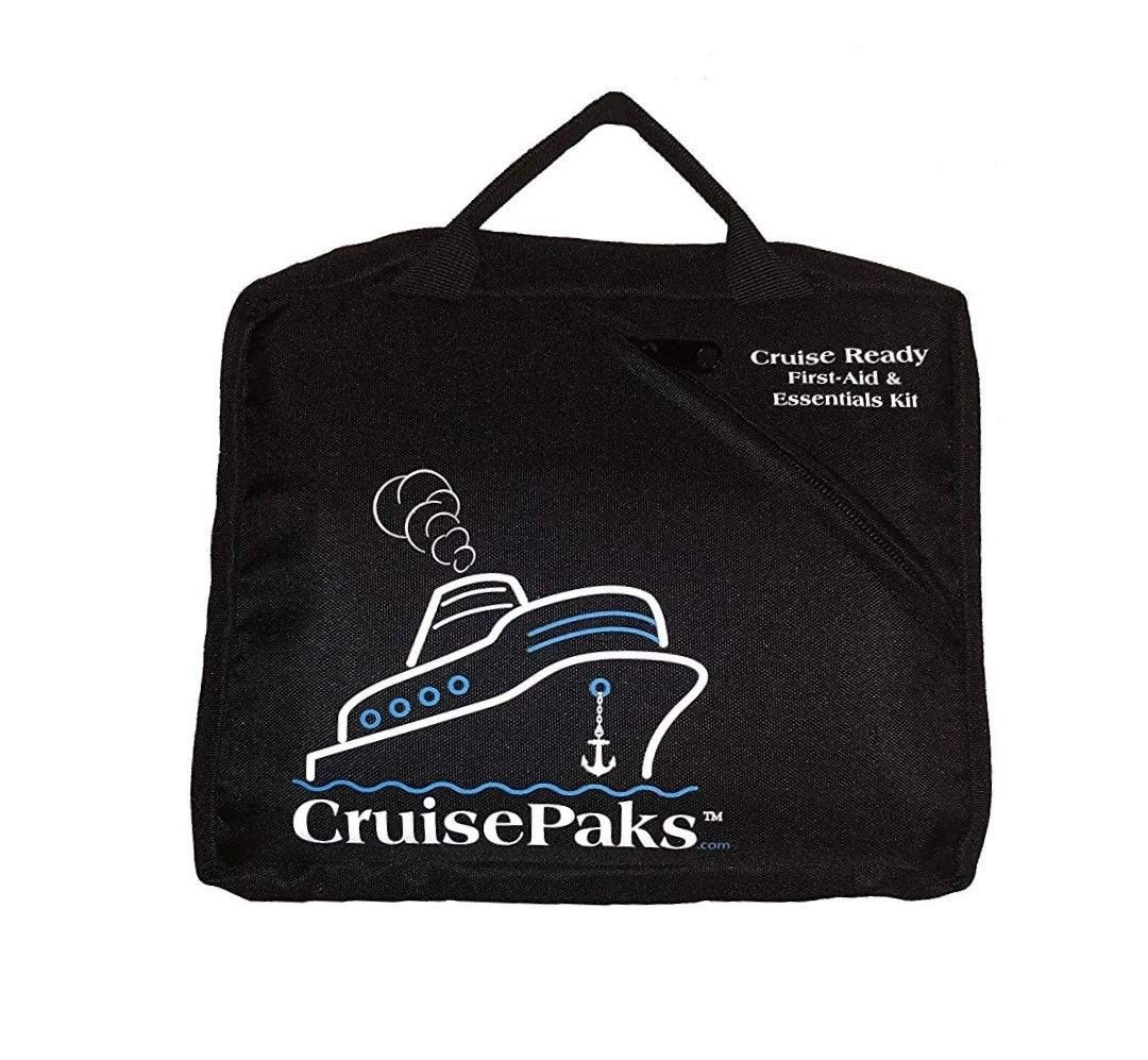 CruisePaks Essentials First Aid and Medicine Black with Blue White Print