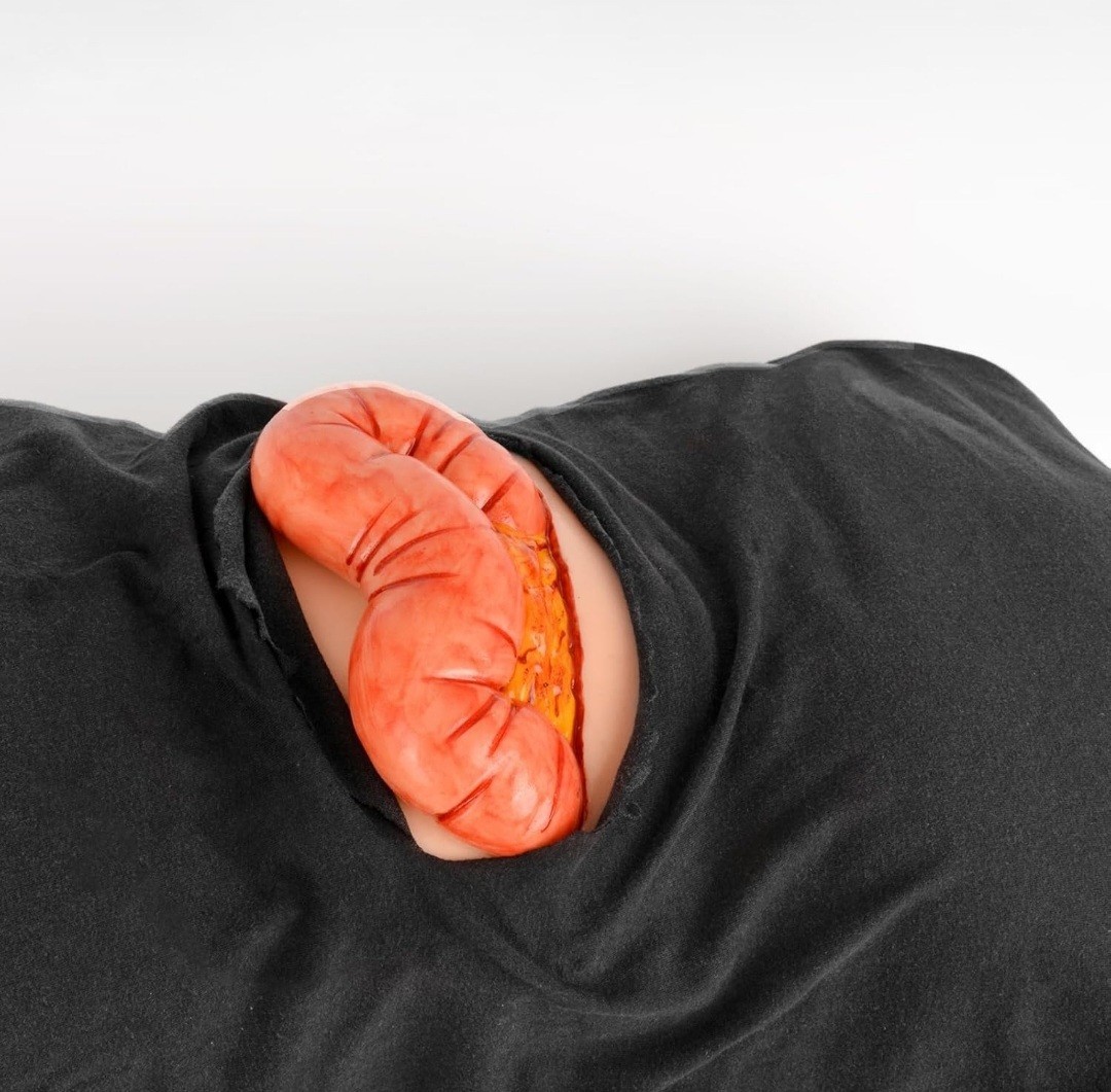 Adhesive Eviscerated Intestine Simulator, Open Abdominal Wound Packing Trainer