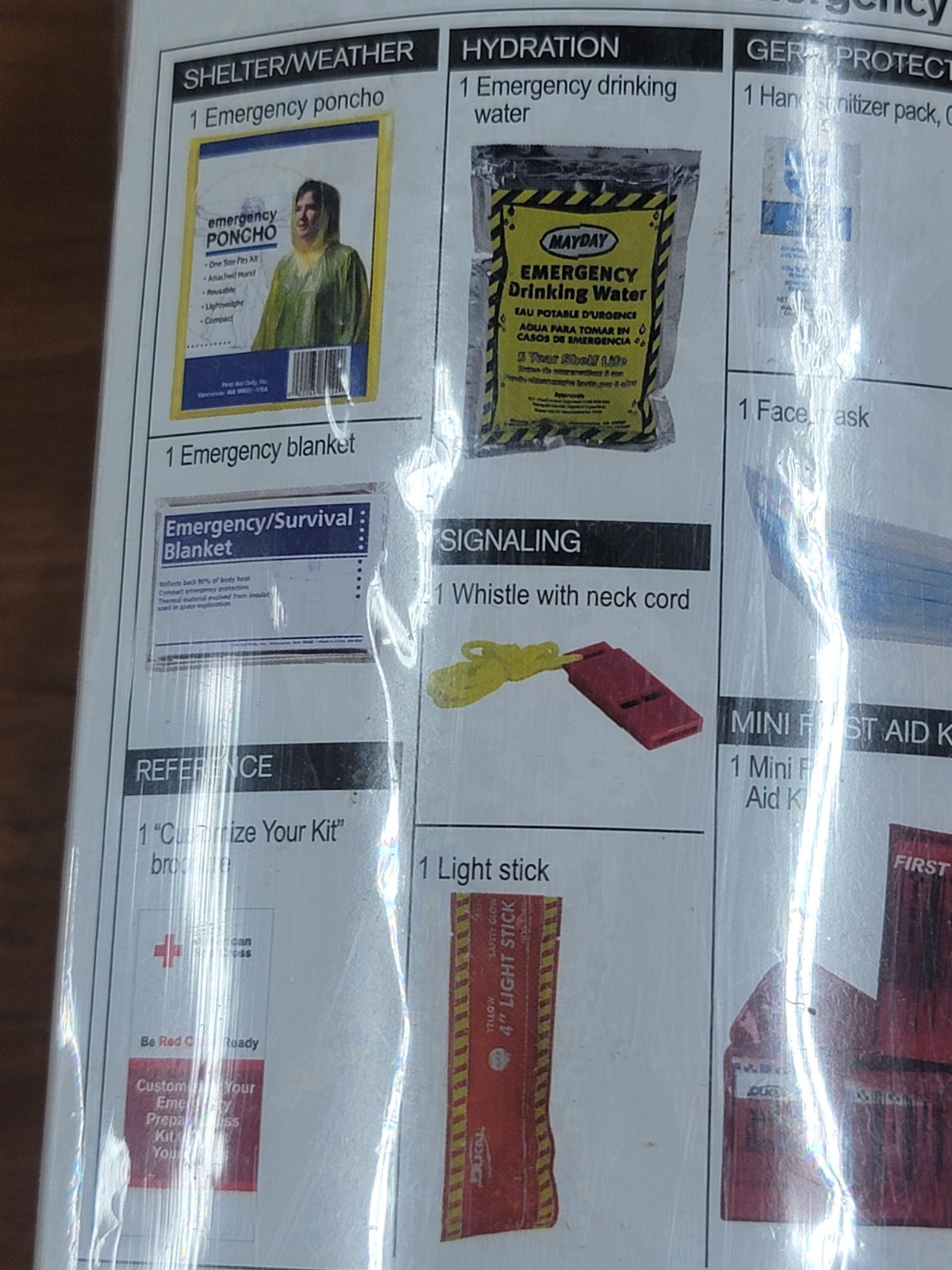 American Red Cross Deluxe Personal Safety Emergency Pack-INCLUDES Mask!