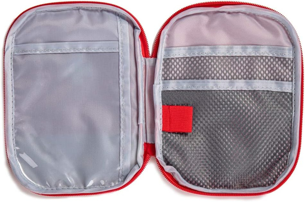 Red First Aid Bag Empty 1St Aid Bag Section Dividers Medical Travel Case Emergen