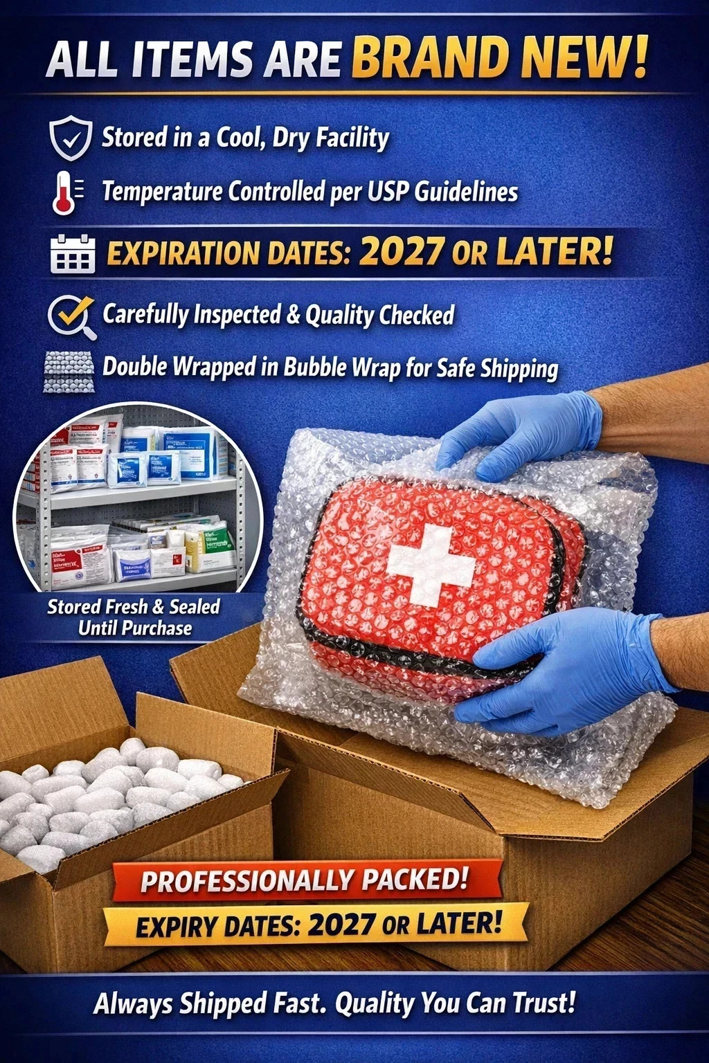 Saline / Lactated Ringer 1000 – Emergency Trauma & First Aid Bags – IV Start Kit