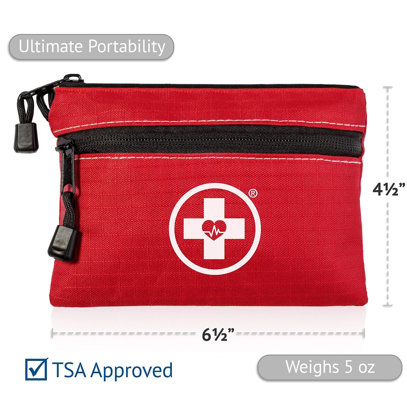 2-in-1 First Aid Kit for Car, Travel & Home, Businesses – Bonus Mini Kit for …