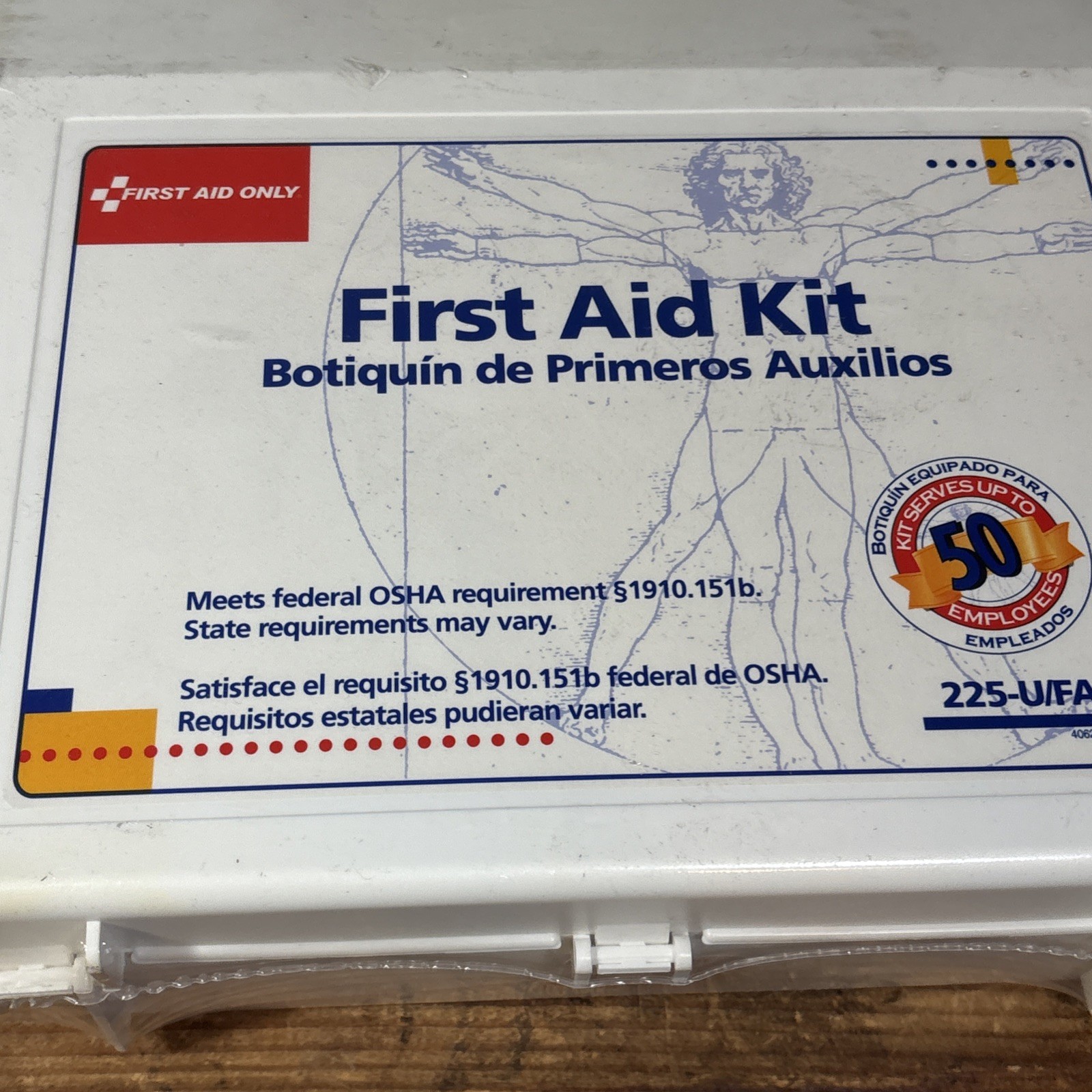 🩹 First Aid Only 225-U OSHA First Aid Kit for 50 People New