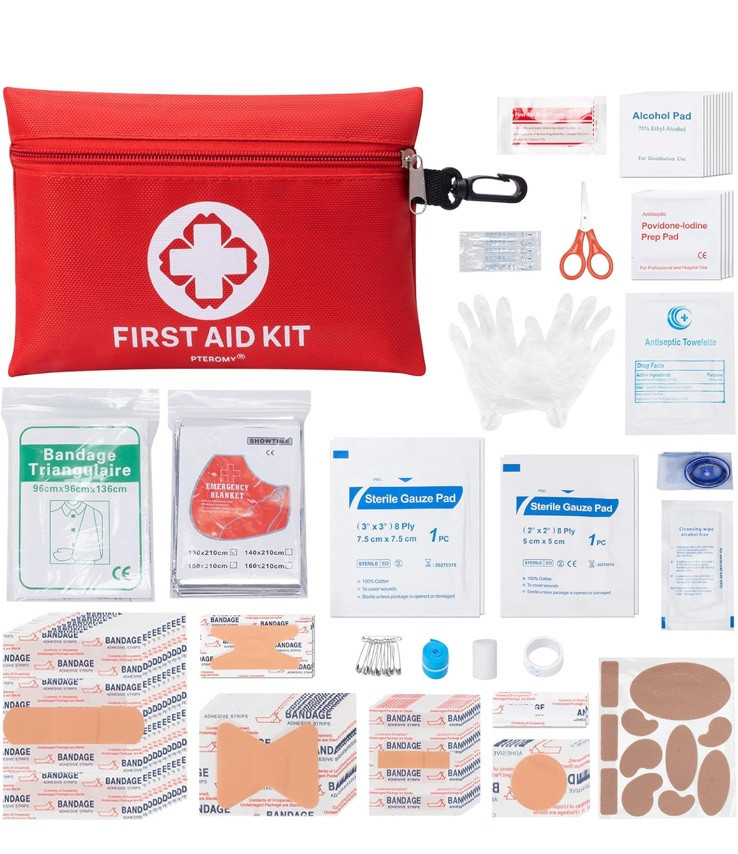 150 PCS Mini First Aid Kit, Portable Emergency Kit for Car,Travel,Home,Camping.