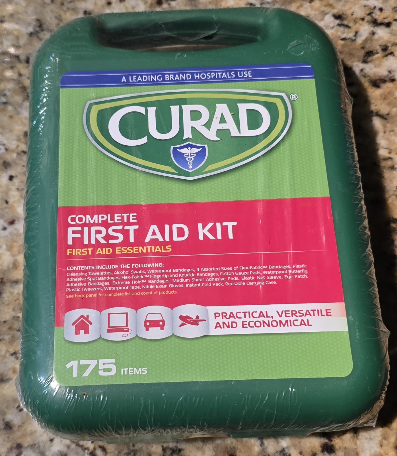 CURAD Complete First Aid Kit 175 Items Emergency Car Home Travel Hard Case