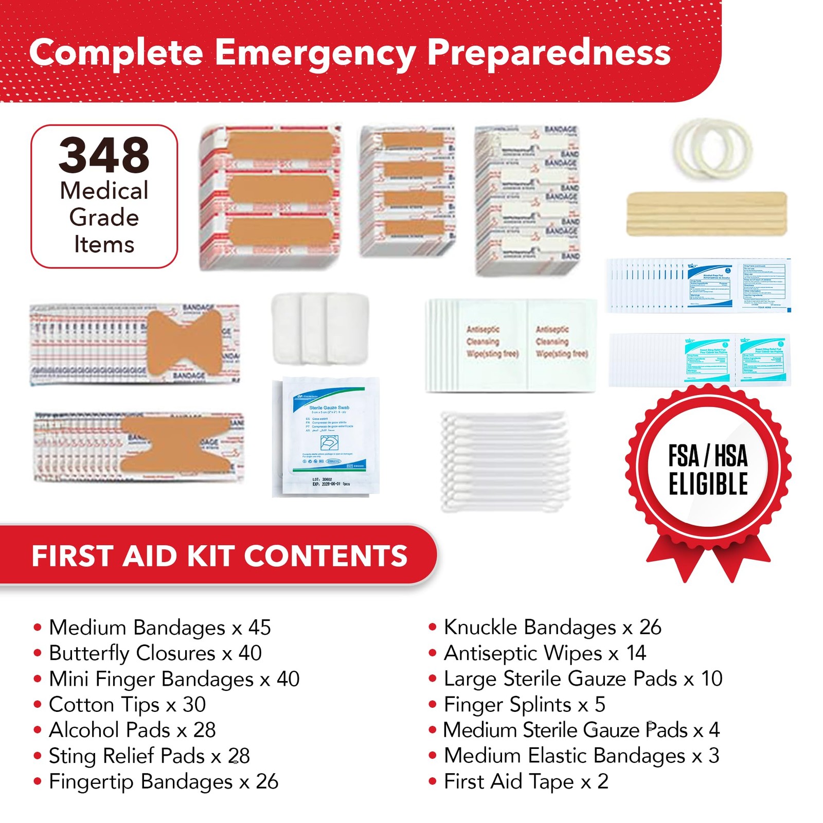 2-in-1 First Aid Kit for Car, Travel & Home, Businesses – Bonus Mini Kit for …