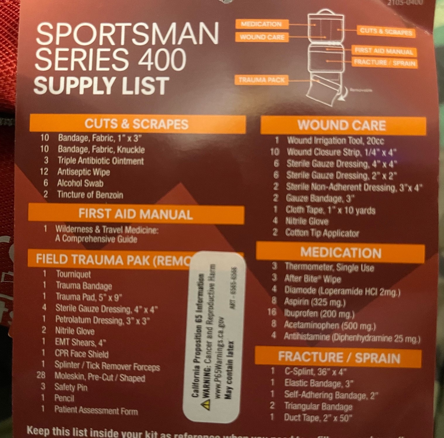 Adventure Medical Kit Sportsman 400 First Aid Kit "Grizzly"