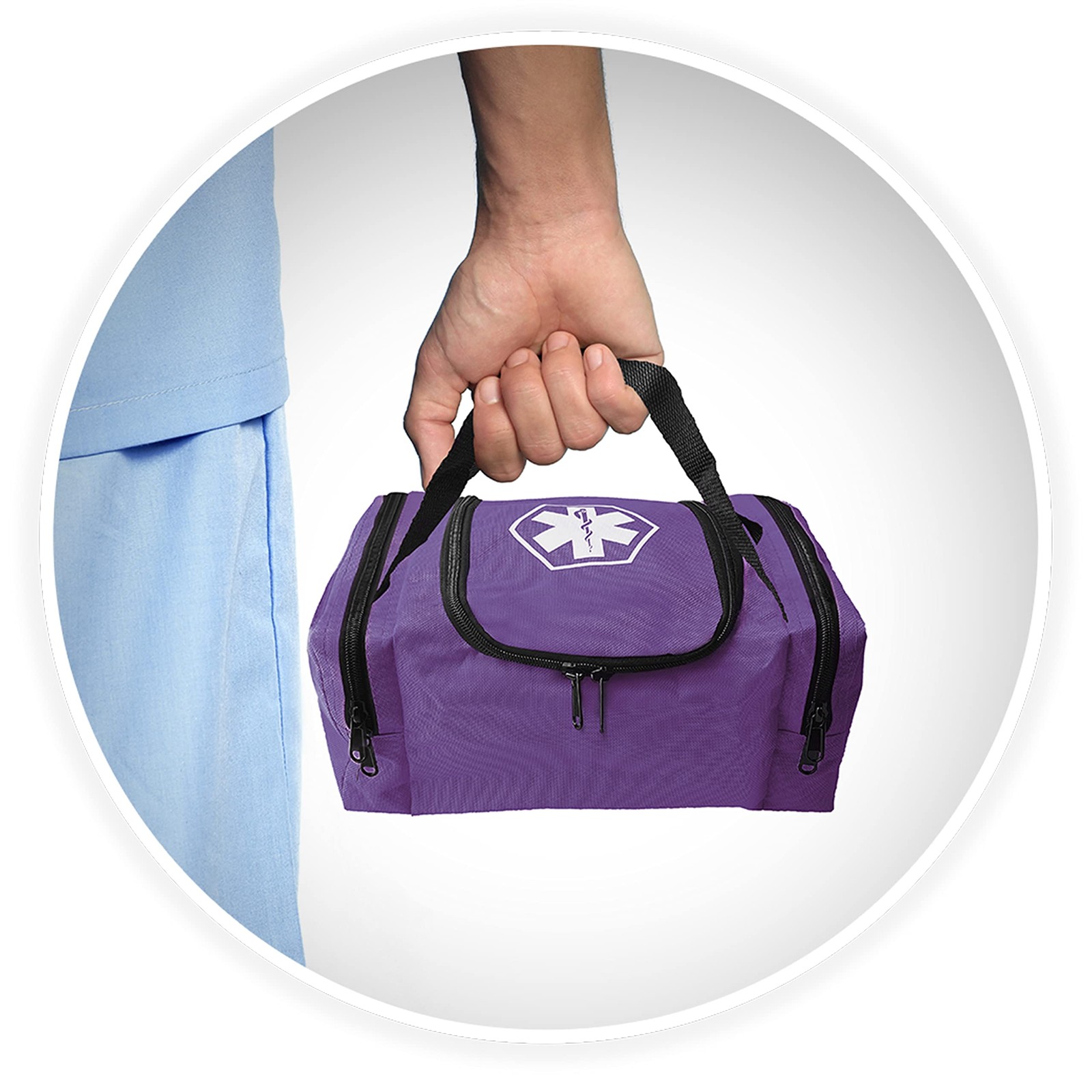 ASA TECHMED First Aid Responder EMS Emergency Medical 10.5" x 8" x 5", Purple