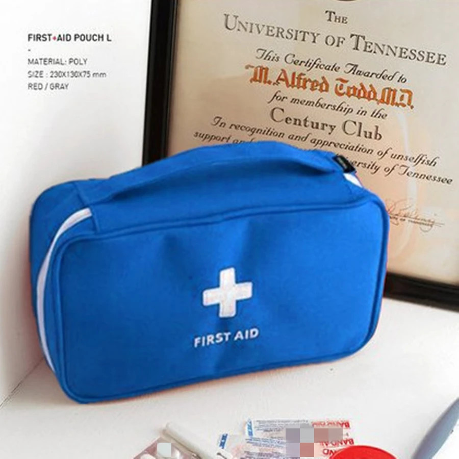 Health Medicine First Aid Kit Oxford Cloth Portable Travel Storage Emergency Kit