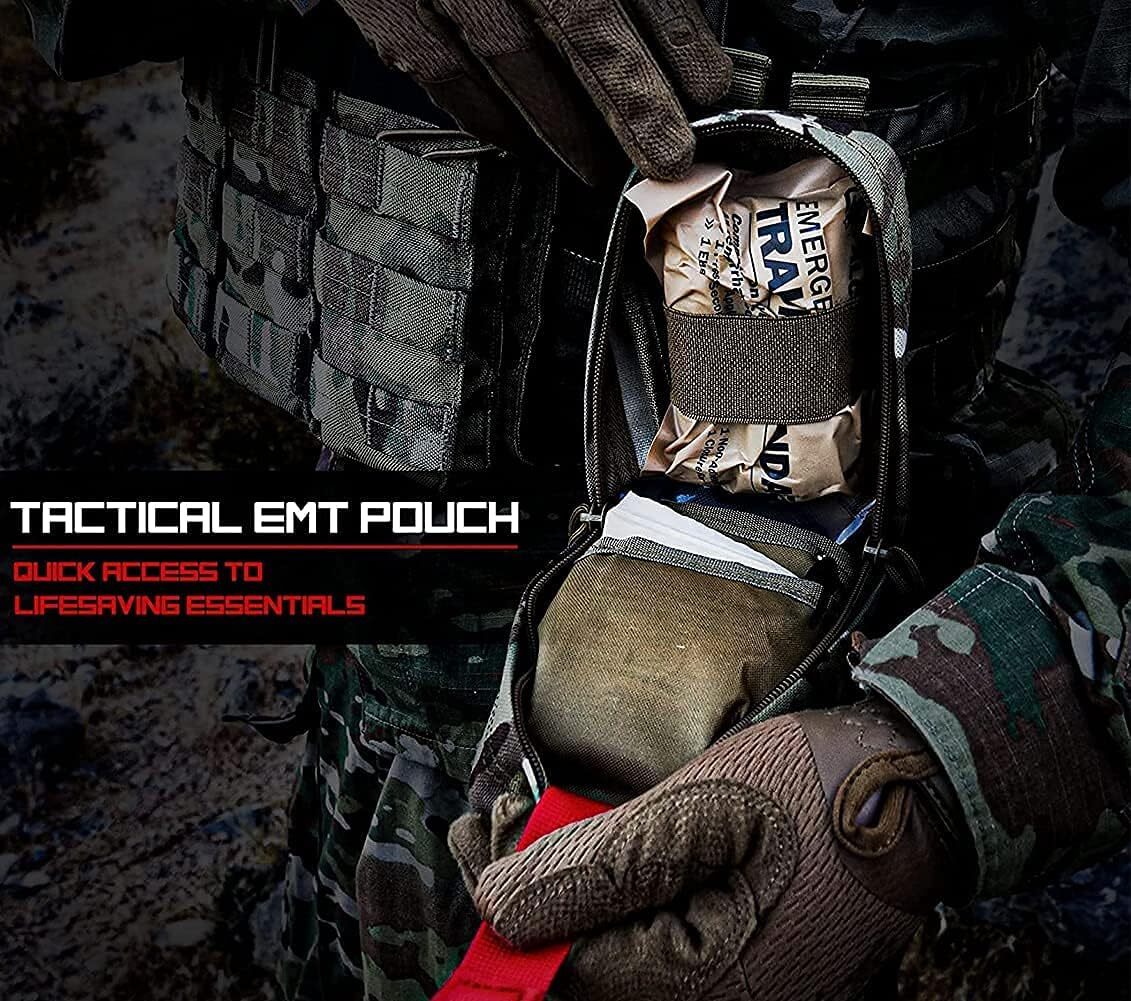 Tactical MOLLE Medical Pouch Rip-Away EMT First Aid Pouch IFAK Trauma Kit Pack