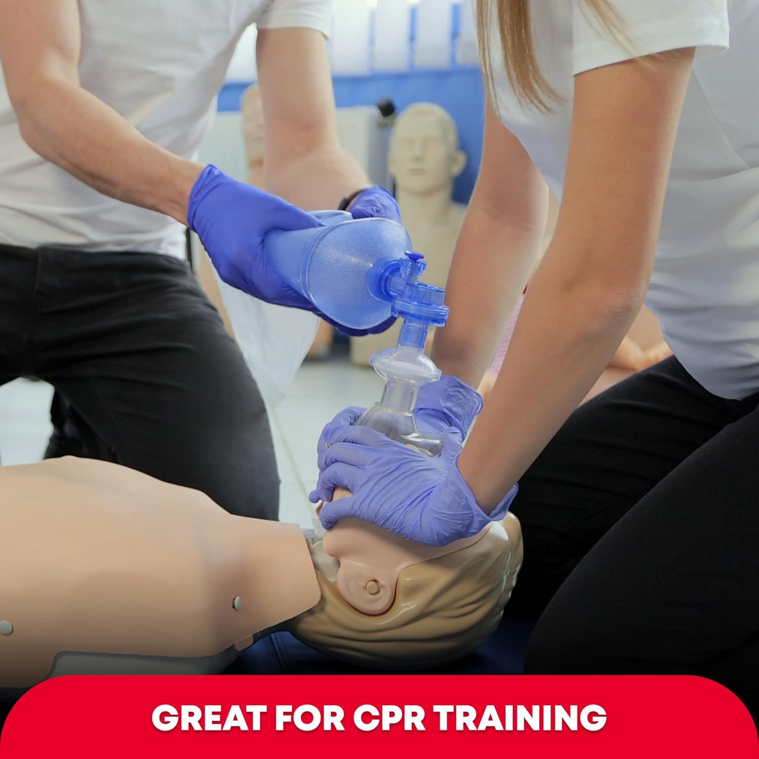 Adult and Infant CPR Mask Combo Kit – Includes 2 Masks with One-Way Red