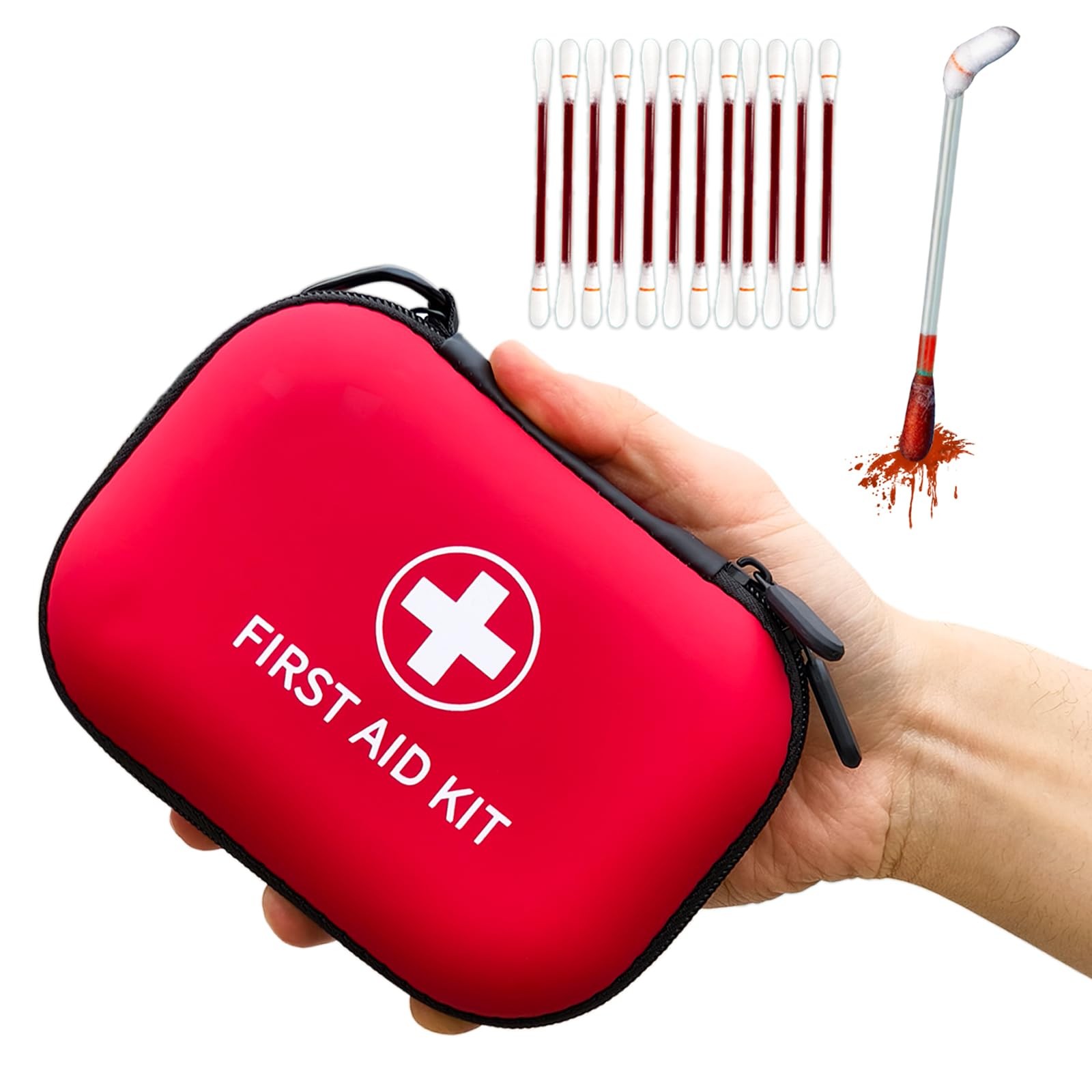 Prelady 138 Pcs Mini First Aid Kit Travel Size, TSA Approved Small mini, Red