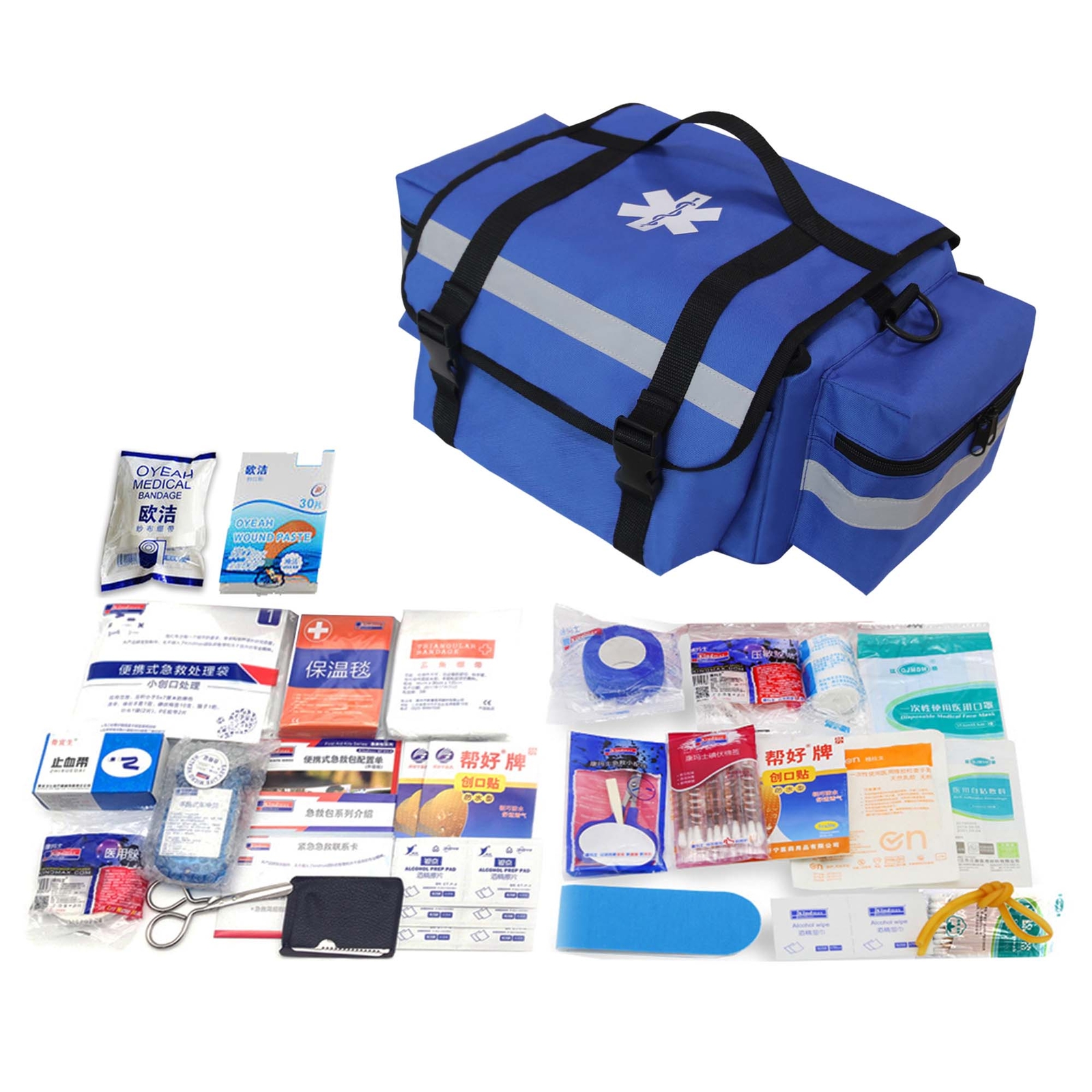 3Color First Aid Responder EMS Emergency Medi-cal Trauma Bag Deluxe Trauma Bag