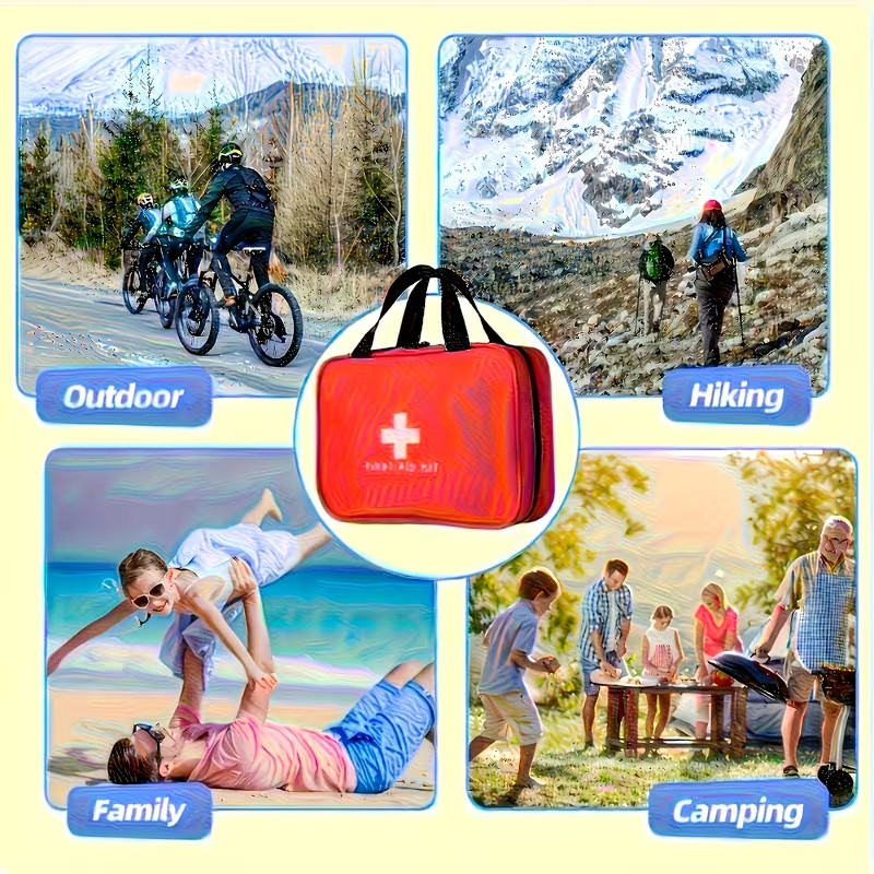 160Pc Emergency First Aid Kit Medical Bag Hunting Camping Boating Fishing Travel