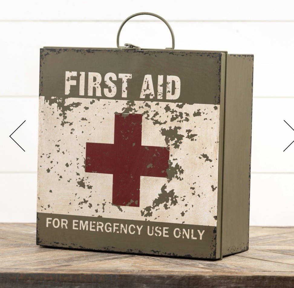 Metal First Aid Box Emergency Kit Wall Mountable Portable Durable
