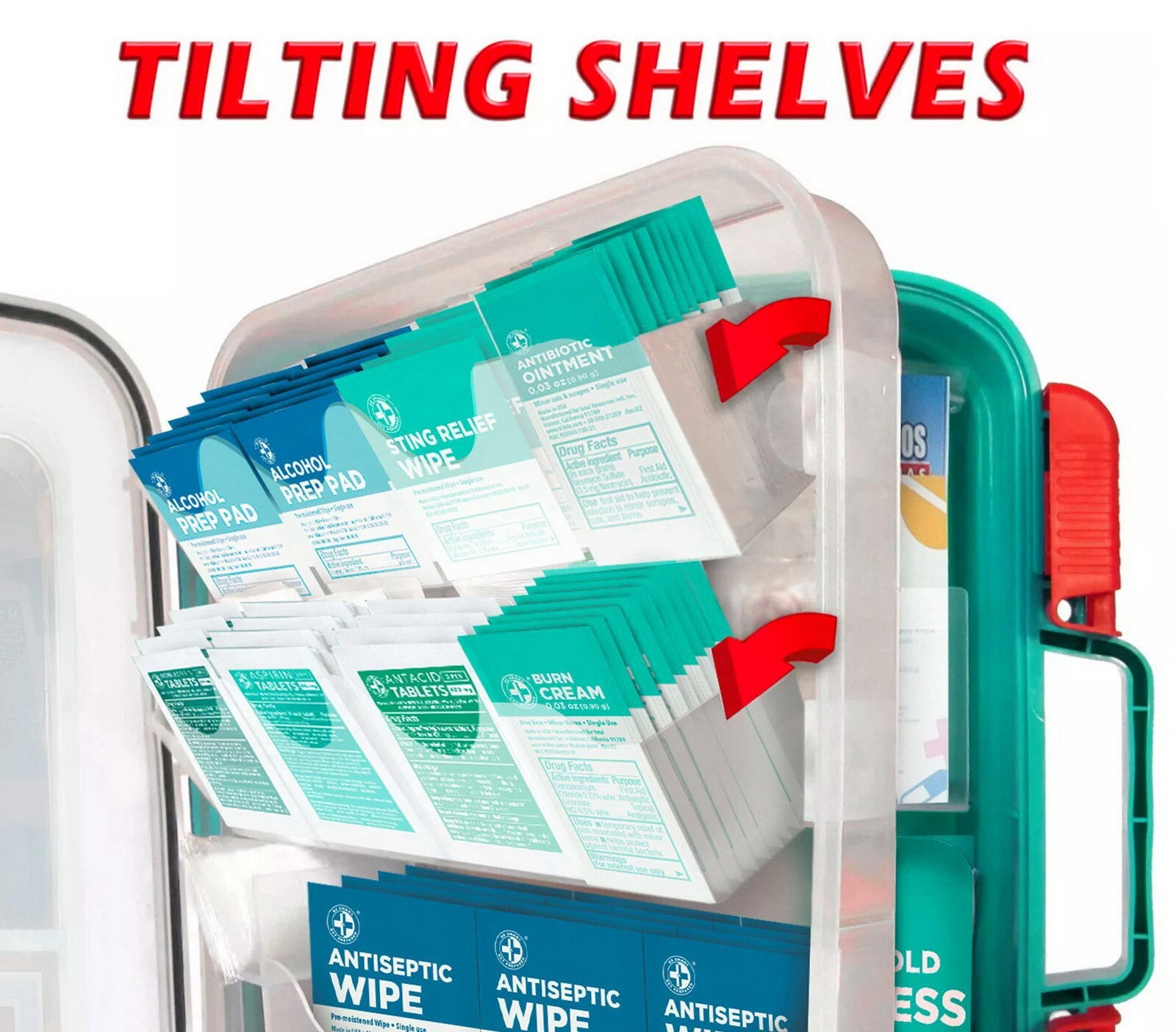 351 pc Emergency First Aid Kit Home Workplace OSHA ANSI Wall Mountable Case