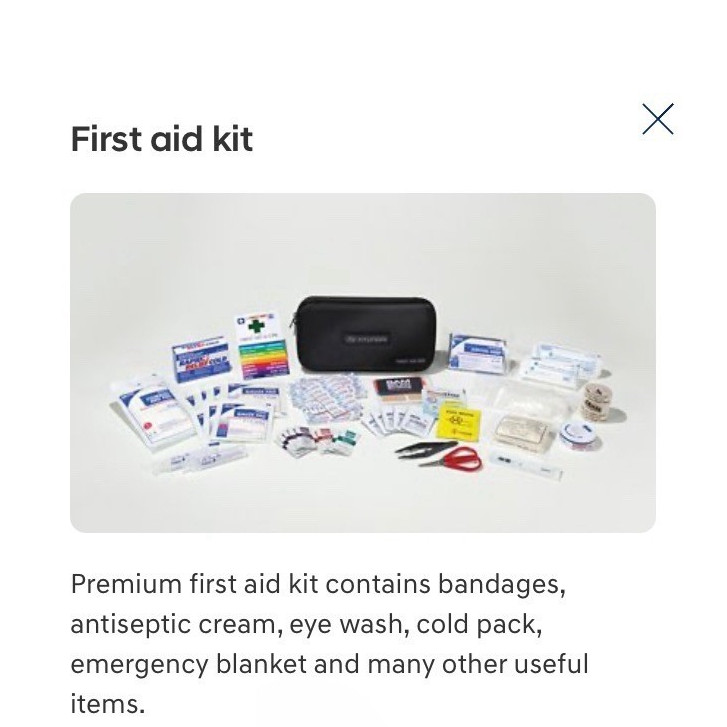Portable First Aid Kit Black with Bandages, Antiseptic Cream, Eye Wash, Cold Pa…
