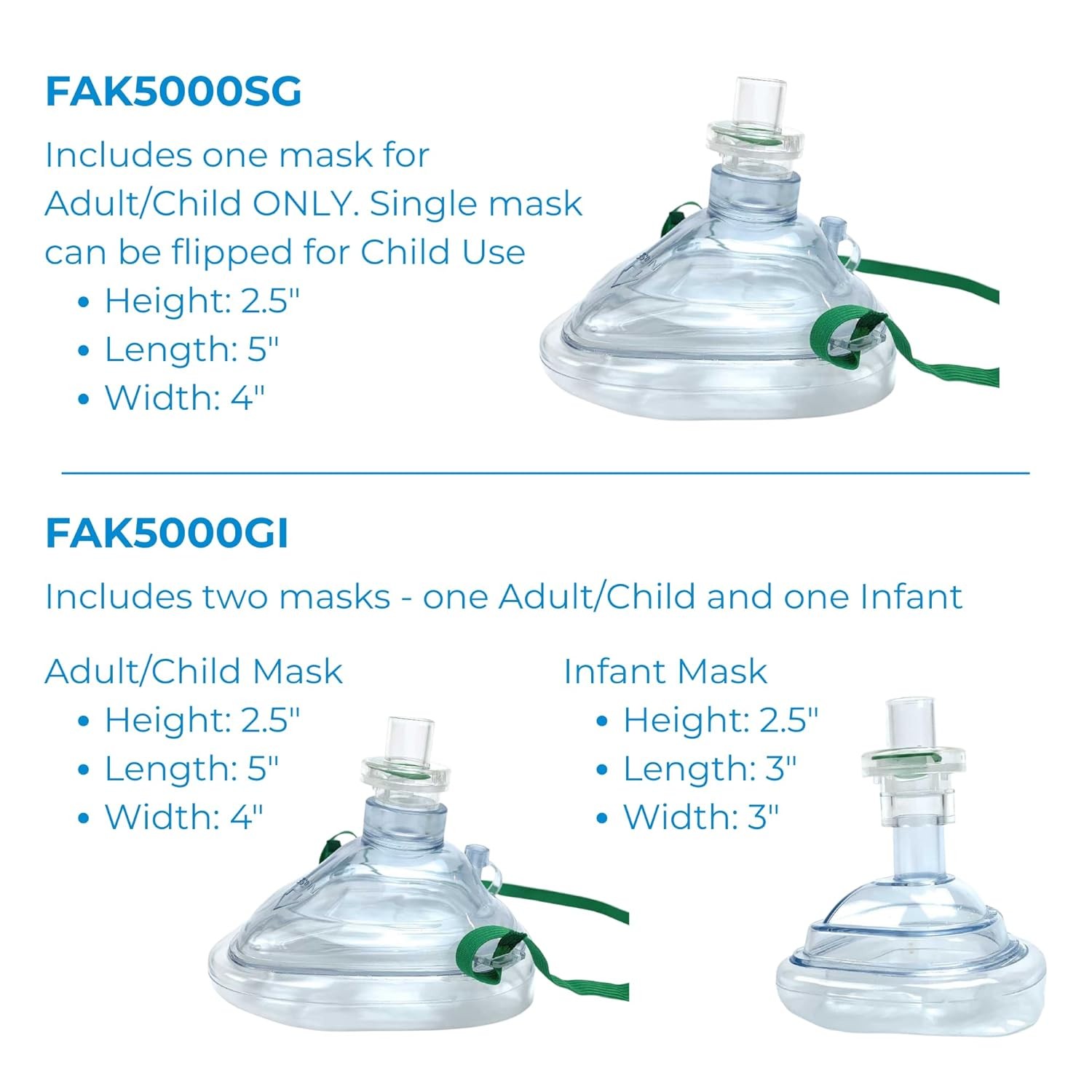 Adult & Child Infant CPR Rescue Mask Kit Pocket Resuscitator Hard Case