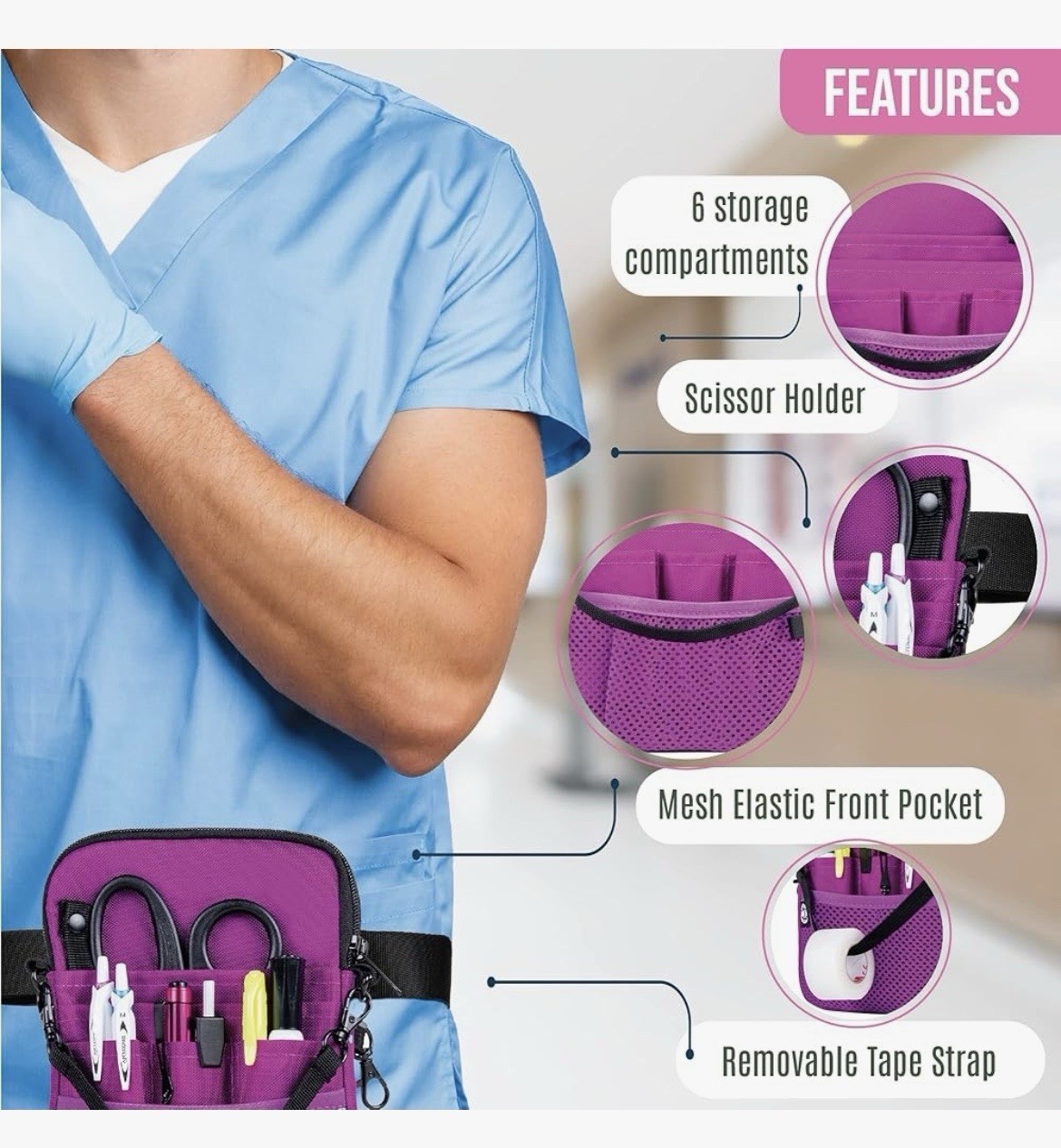 NWT First Lifesaver 4-in-1 Nurse Fanny Pack with Medical Gear Pockets