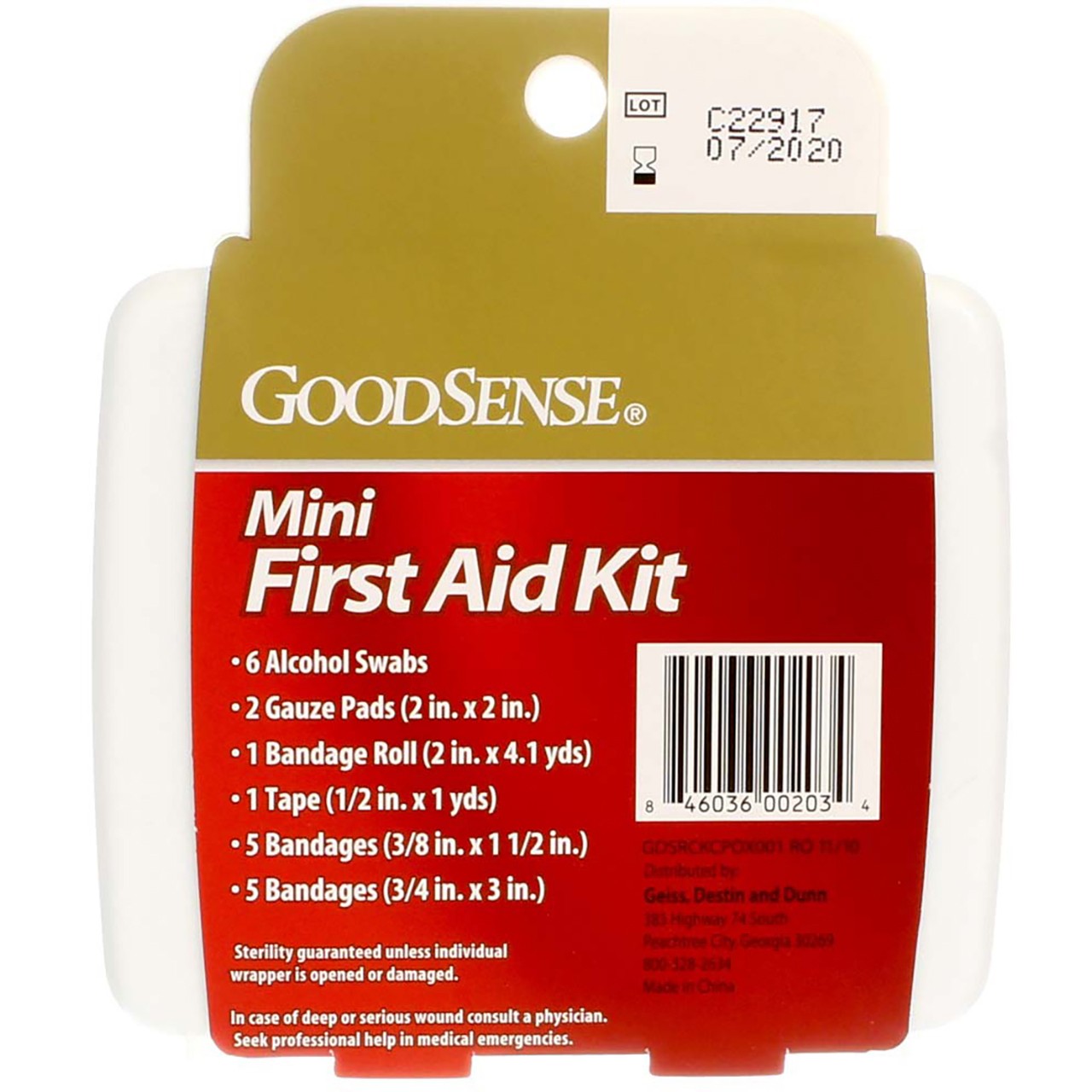 GoodSense Mini First Aid Kit, 20 Ct